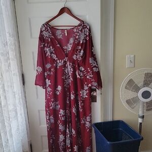 Floral Burgundy Maxi Dress